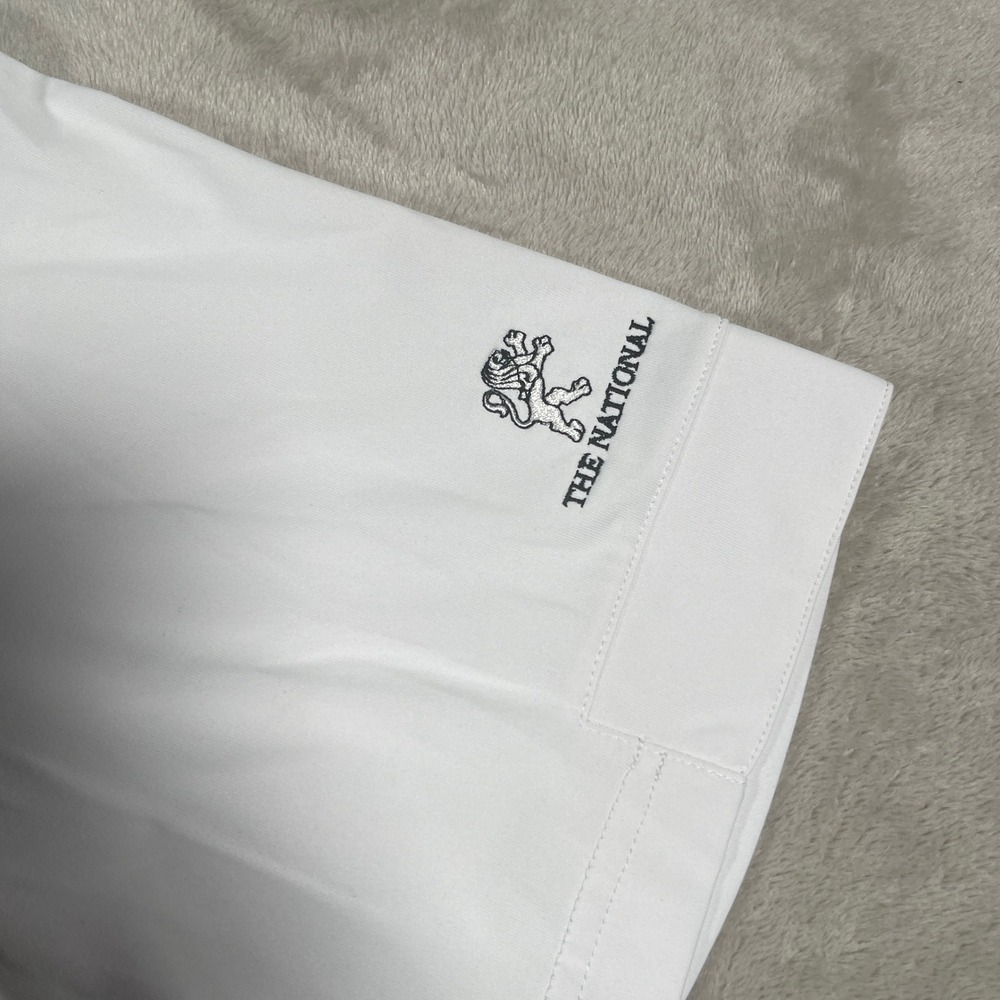 Adidas Golf Polo Shirt Performance Mens Large White Retro Logo Short Sleeve - Picture 5 of 9